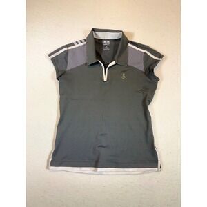 Adidas Climacool Women's Golf Polo Shirt Gray Short Sleeve Size Medium
